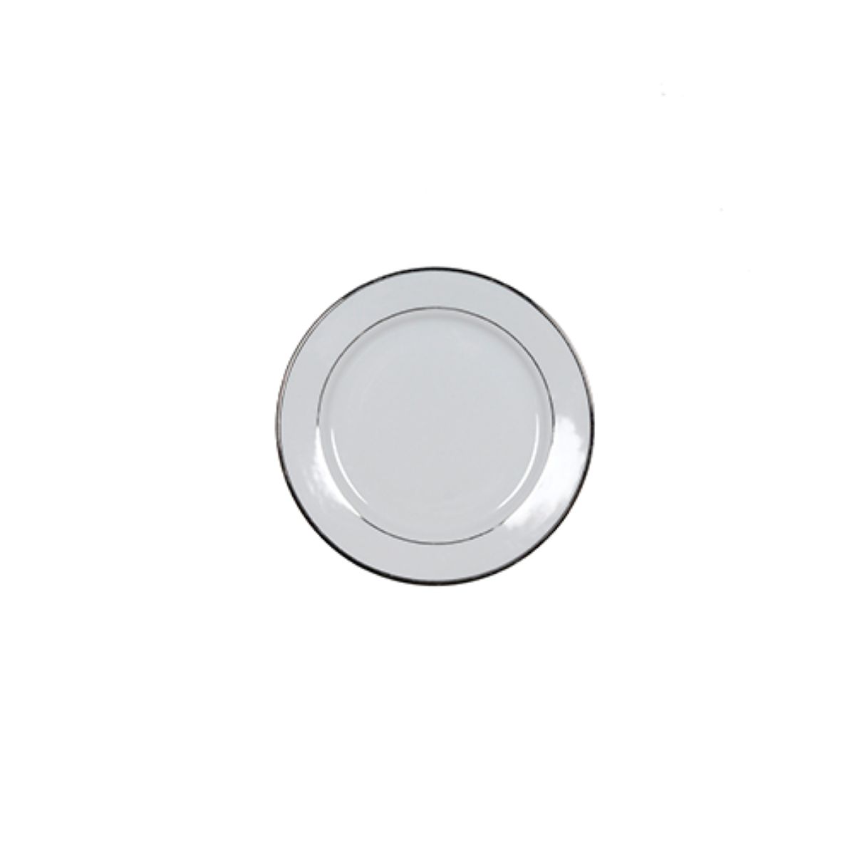 White with Platinum Band Bread & Butter Plate 6"