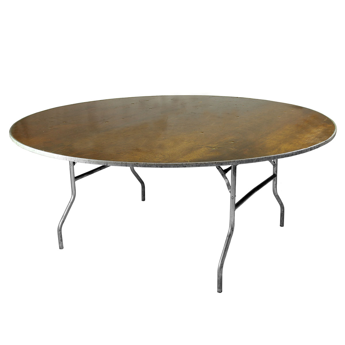 Table 72" Round Wood Topped