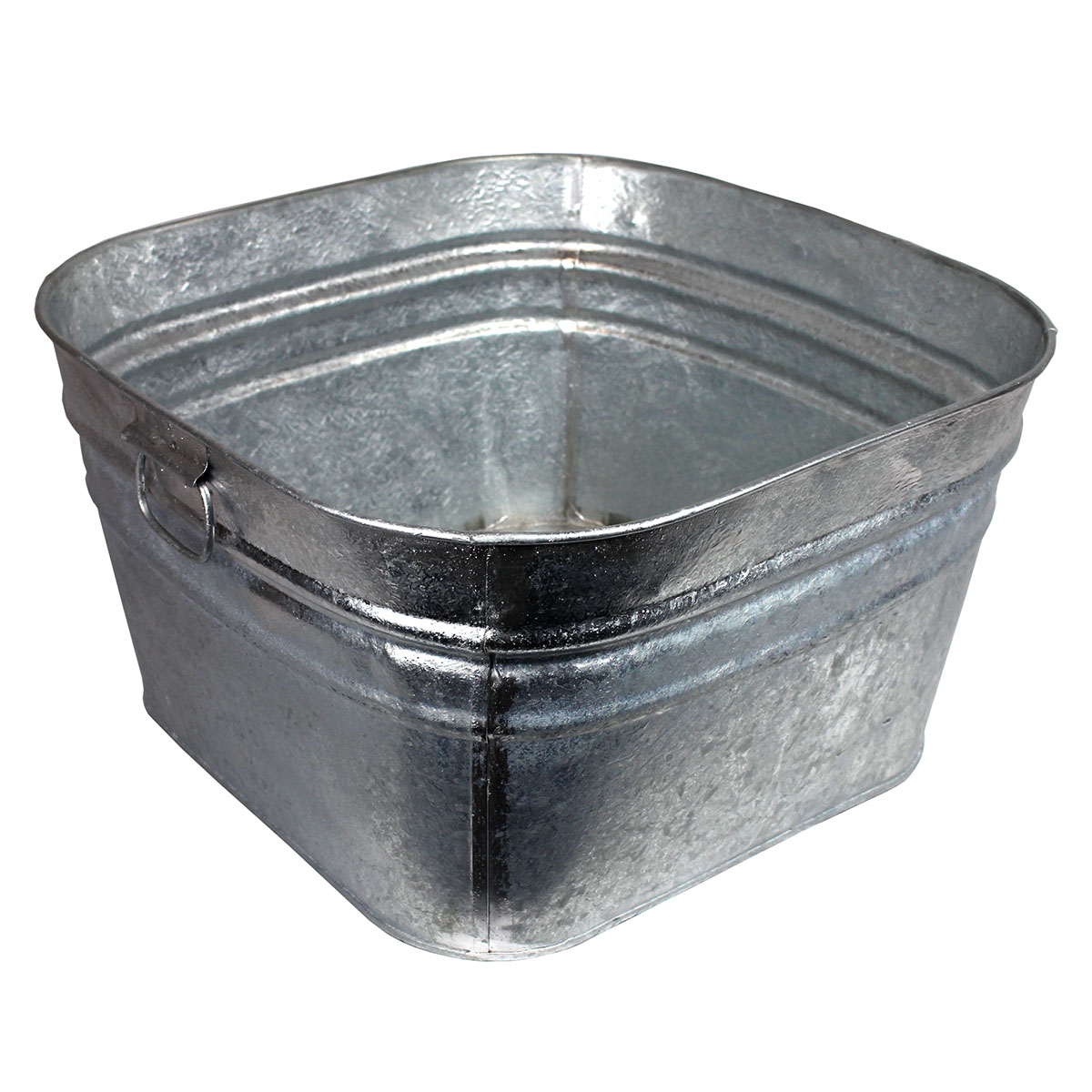 Large Galvanized Bucket 7 x 11 x 10 Steel Decor Drink Tub Caddy Serveware Utensi 