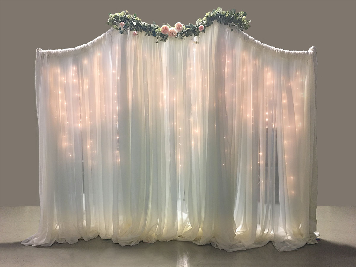 Cascade Sheer Backdrops | Backdrops | Bridal Wedding Items, Backdrops ...